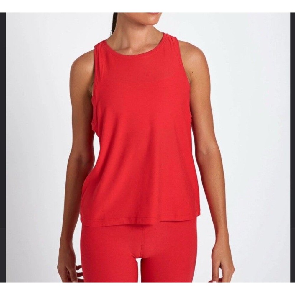 Beyond Yoga Featherweight Rebalance Tank Top Size XL Bright Red Moisture-Wicking